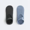 2 pares de calcetines acolchados de mezcla de algodón para yoga y pilates con tiras cruzadas