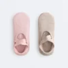 2 pares de calcetines acolchados de mezcla de algodón para yoga y pilates con tiras cruzadas