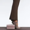 2 pares de calcetines acolchados de mezcla de algodón para yoga y pilates con tiras cruzadas
