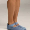 2 pares de calcetines acolchados de mezcla de algodón para yoga y pilates con tiras cruzadas
