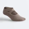 2 pares de calcetines acolchados de mezcla de algodón para yoga y pilates con tiras cruzadas