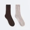 2 pares de calcetines clásicos acanalados 2 pares de calcetines clásicos acanalados