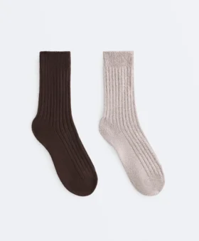 2 pares de calcetines clásicos acanalados 2 pares de calcetines clásicos acanalados