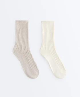 2 pares de calcetines clásicos acanalados 2 pares de calcetines clásicos acanalados