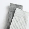 2 pares de calcetines clásicos acanalados 2 pares de calcetines clásicos acanalados