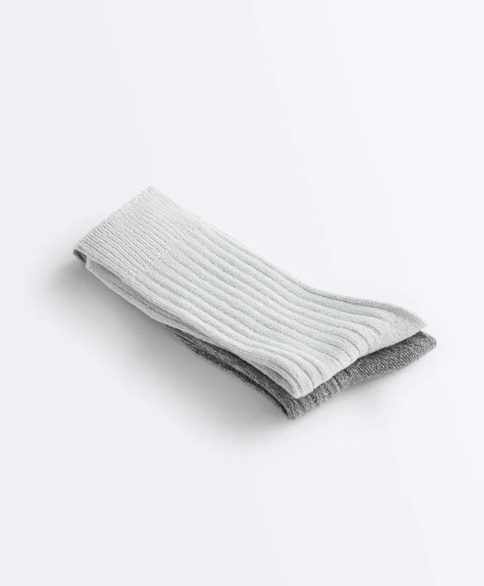 2 pares de calcetines clásicos acanalados 2 pares de calcetines clásicos acanalados
