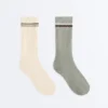 2 pares de calcetines clásicos de mezcla de algodón para yoga y pilates 2 pares de calcetines clásicos de mezcla de algodón para yoga y pilates