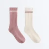 2 pares de calcetines clásicos de mezcla de algodón para yoga y pilates 2 pares de calcetines clásicos de mezcla de algodón para yoga y pilates