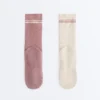 2 pares de calcetines clásicos de mezcla de algodón para yoga y pilates 2 pares de calcetines clásicos de mezcla de algodón para yoga y pilates