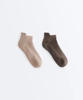2 pares de calcetines cortos de mezcla de poliamida para yoga y pilates