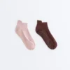 2 pares de calcetines cortos de mezcla de poliamida para yoga y pilates 2 pares de calcetines cortos de mezcla de poliamida para yoga y pilates