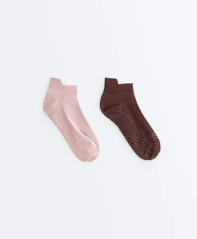 2 pares de calcetines cortos de mezcla de poliamida para yoga y pilates