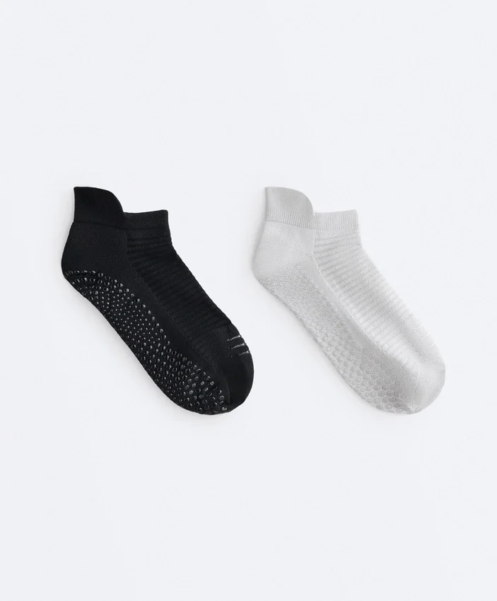2 pares de calcetines cortos de mezcla de poliamida para yoga y pilates 2 pares de calcetines cortos de mezcla de poliamida para yoga y pilates