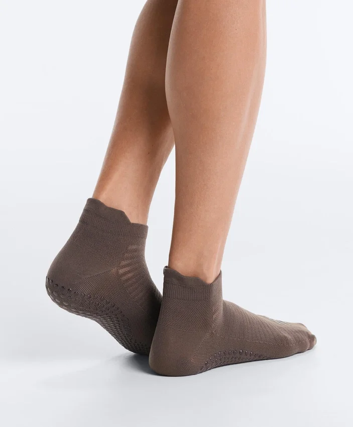 2 pares de calcetines cortos de mezcla de poliamida para yoga y pilates 2 pares de calcetines cortos de mezcla de poliamida para yoga y pilates