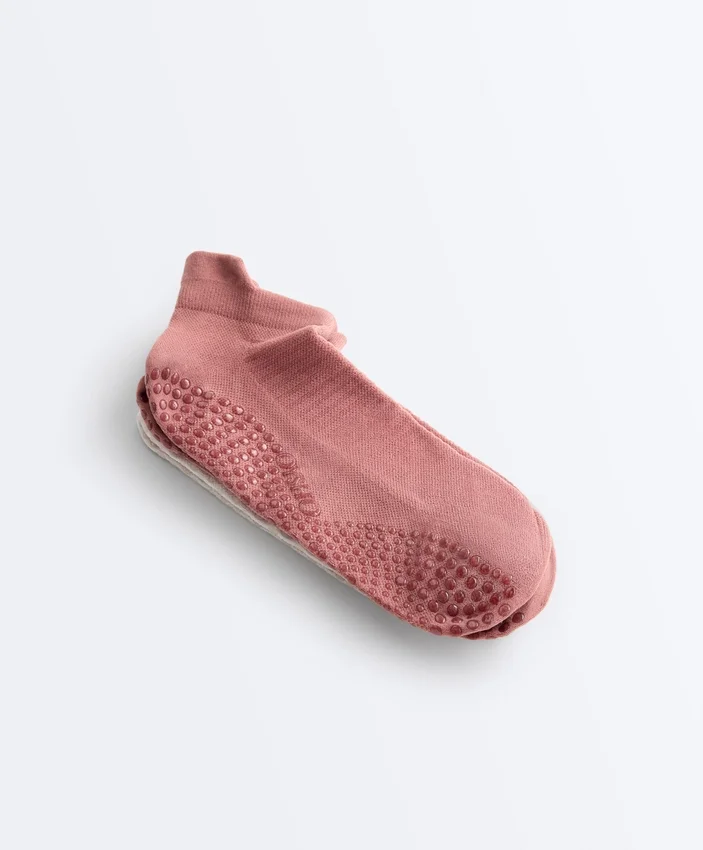 2 pares de calcetines cortos de mezcla de poliamida para yoga y pilates 2 pares de calcetines cortos de mezcla de poliamida para yoga y pilates