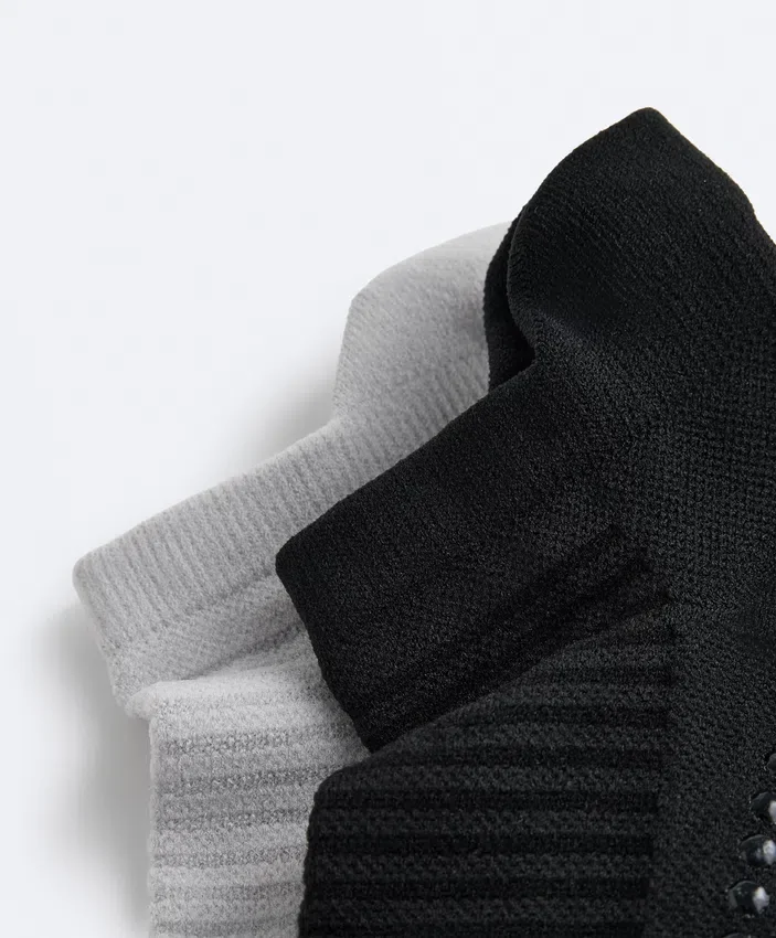2 pares de calcetines cortos de mezcla de poliamida para yoga y pilates 2 pares de calcetines cortos de mezcla de poliamida para yoga y pilates