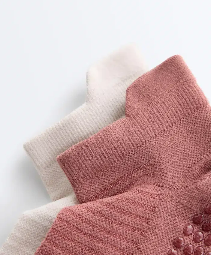 2 pares de calcetines cortos de mezcla de poliamida para yoga y pilates 2 pares de calcetines cortos de mezcla de poliamida para yoga y pilates