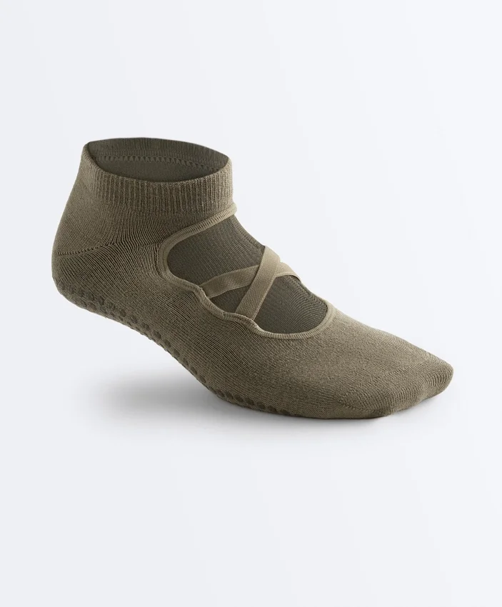 2 pares de calcetines de mezcla de algodón con tiras cruzadas para yoga y pilates 2 pares de calcetines de mezcla de algodón con tiras cruzadas para yoga y pilates
