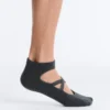 2 pares de calcetines de mezcla de algodón para yoga y pilates con tiras cruzadas