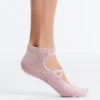 2 pares de calcetines de mezcla de algodón para yoga y pilates con tiras cruzadas