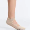 2 pares de calcetines de mezcla de algodón para yoga y pilates con tiras cruzadas