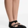 2 pares de calcetines de mezcla de algodón para yoga y pilates con tiras cruzadas