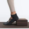 2 pares de calcetines de mezcla de algodón para yoga y pilates con tiras cruzadas