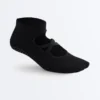 2 pares de calcetines de mezcla de algodón para yoga y pilates con tiras cruzadas