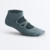 2 pares de calcetines de mezcla de algodón para yoga y pilates con tiras cruzadas