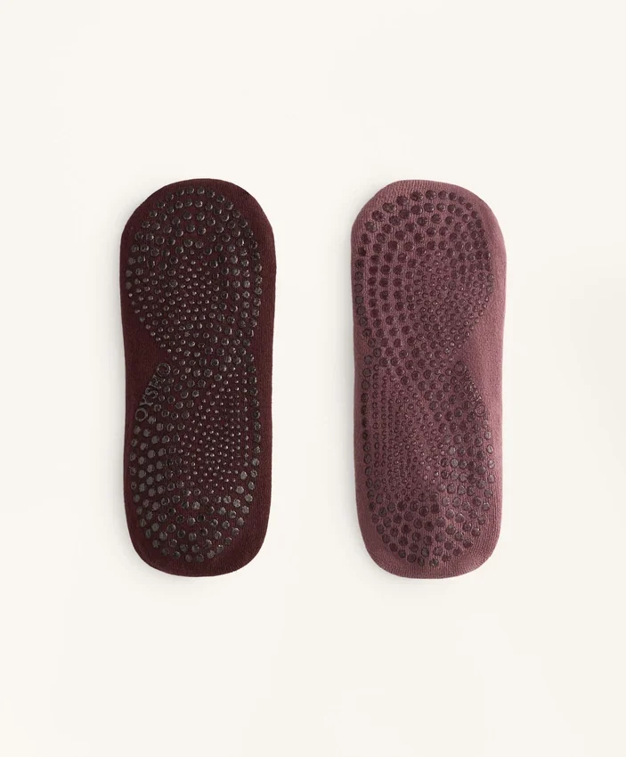2 pares de calcetines de mezcla de algodón para yoga y pilates con tiras cruzadas 2 pares de calcetines de mezcla de algodón para yoga y pilates con tiras cruzadas
