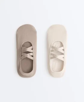 2 pares de calcetines de mezcla de poliamida para yoga y pilates con doble banda 2 pares de calcetines de mezcla de poliamida para yoga y pilates con doble banda