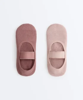 2 pares de calcetines invisibles acolchados de mezcla de algodón para yoga y pilates con banda ancha 2 pares de calcetines invisibles acolchados de mezcla de algodón para yoga y pilates con banda ancha