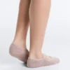 2 pares de calcetines invisibles acolchados de mezcla de algodón para yoga y pilates con banda ancha