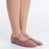 2 pares de calcetines invisibles acolchados de mezcla de algodón para yoga y pilates con banda ancha