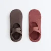 2 pares de calcetines invisibles acolchados de mezcla de algodón para yoga y pilates con tiras cruzadas
