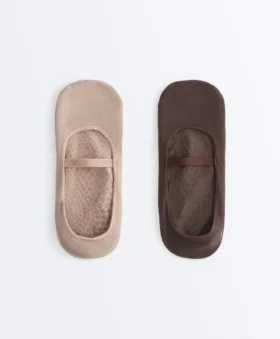 2 pares de calcetines invisibles de mezcla de algodón para yoga y pilates con banda cruzada 2 pares de calcetines invisibles de mezcla de algodón para yoga y pilates con banda cruzada