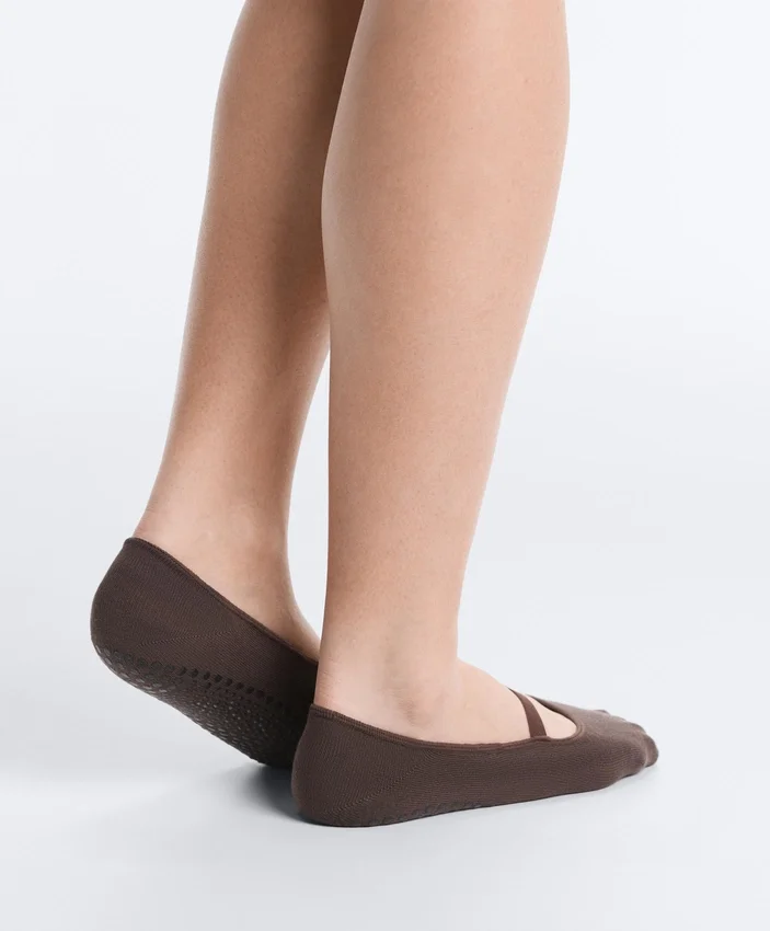 2 pares de calcetines invisibles de mezcla de algodón para yoga y pilates con banda cruzada 2 pares de calcetines invisibles de mezcla de algodón para yoga y pilates con banda cruzada