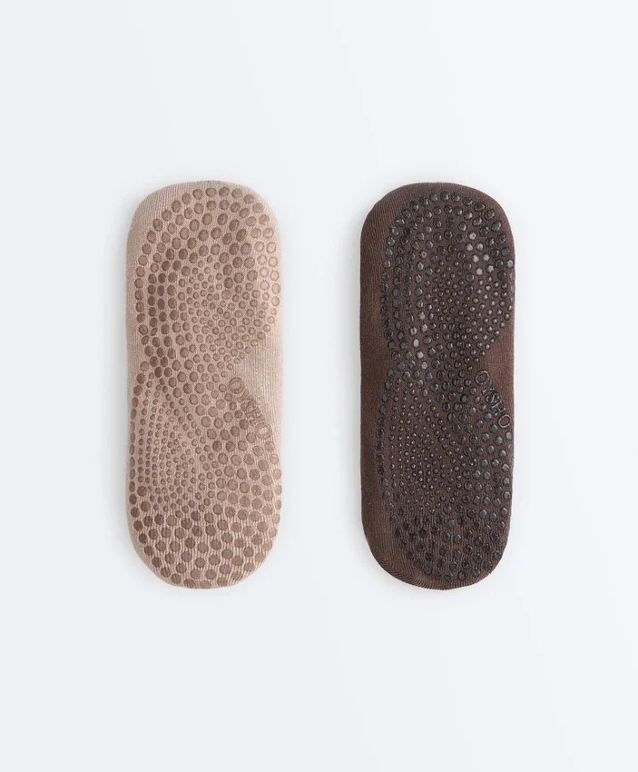2 pares de calcetines invisibles de mezcla de algodón para yoga y pilates con banda cruzada 2 pares de calcetines invisibles de mezcla de algodón para yoga y pilates con banda cruzada