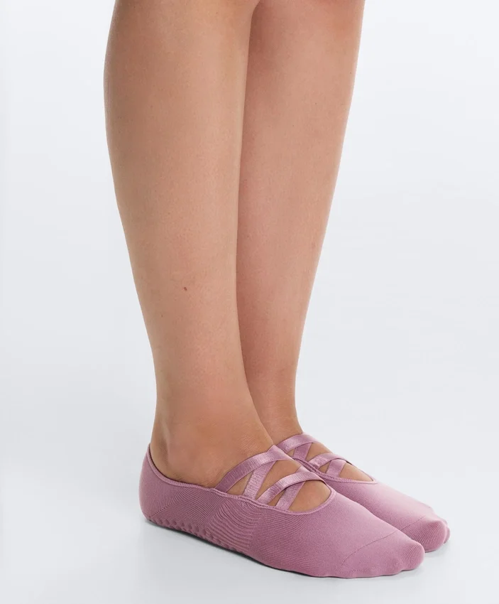 2 pares de calcetines invisibles de mezcla de poliamida para yoga y pilates con doble banda 2 pares de calcetines invisibles de mezcla de poliamida para yoga y pilates con doble banda