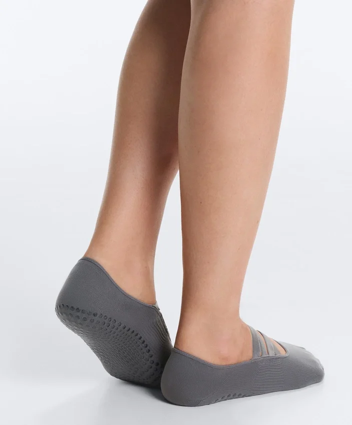 2 pares de calcetines invisibles de mezcla de poliamida para yoga y pilates con doble banda 2 pares de calcetines invisibles de mezcla de poliamida para yoga y pilates con doble banda
