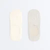 2 pares de calcetines invisibles de microfibra acanalada de corte alto 2 pares de calcetines invisibles de microfibra acanalada de corte alto