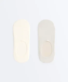 2 pares de calcetines invisibles de microfibra acanalada de corte alto 2 pares de calcetines invisibles de microfibra acanalada de corte alto