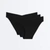 3 braguitas clásicas de bikini de mezcla de poliamida con corte en V invisible 3 braguitas clásicas de bikini de mezcla de poliamida con corte en V invisible