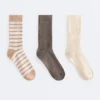 3 pares de calcetines clásicos de mezcla de algodón
