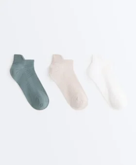 3 pares de calcetines de deporte de mezcla de poliamida con lengüeta en el talón