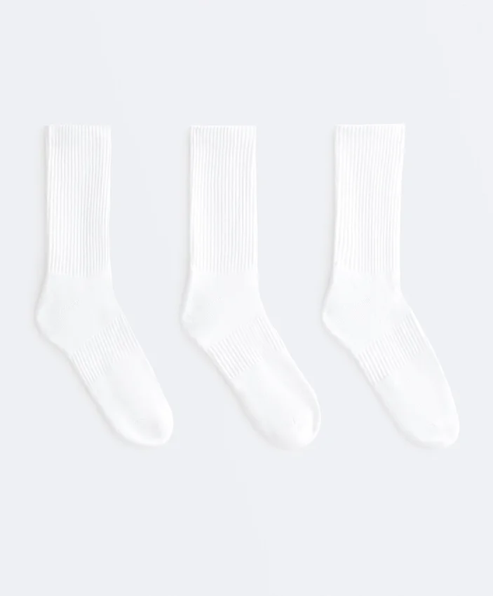 3 pares de calcetines deportivos clásicos de mezcla de algodón 3 pares de calcetines deportivos clásicos de mezcla de algodón