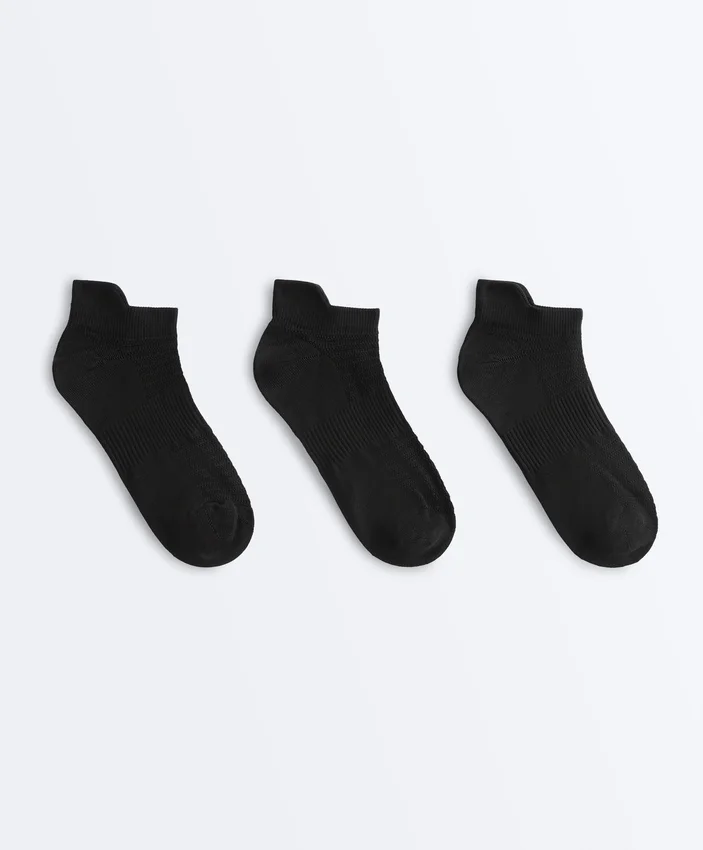 3 pares de calcetines deportivos de mezcla de poliamida con lengüeta en el talón 3 pares de calcetines deportivos de mezcla de poliamida con lengüeta en el talón