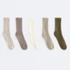 5 pares de calcetines clásicos de mezcla de algodón