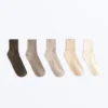 5 pares de calcetines cortos con algodón 5 pares de calcetines cortos con algodón
