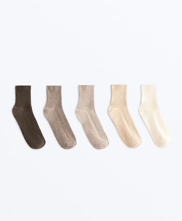 5 pares de calcetines cortos con algodón 5 pares de calcetines cortos con algodón